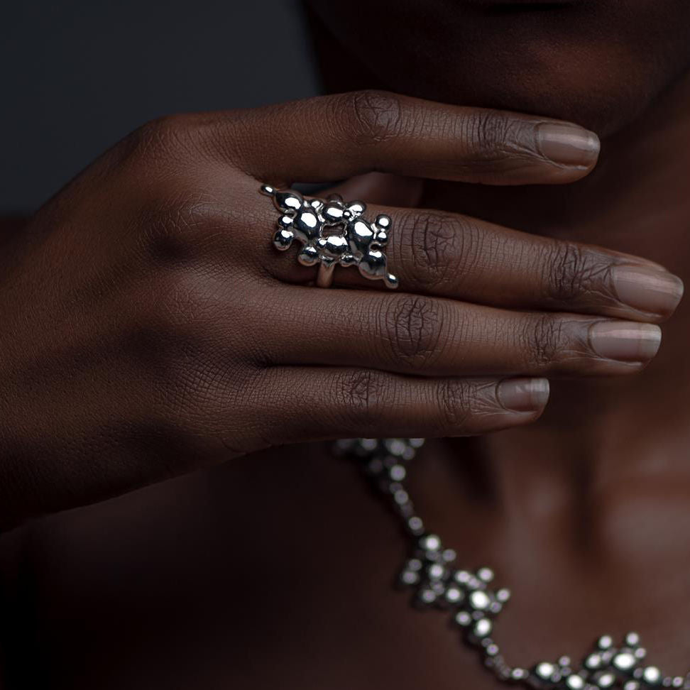 Sterling Silver Fiery Ring - Boutee