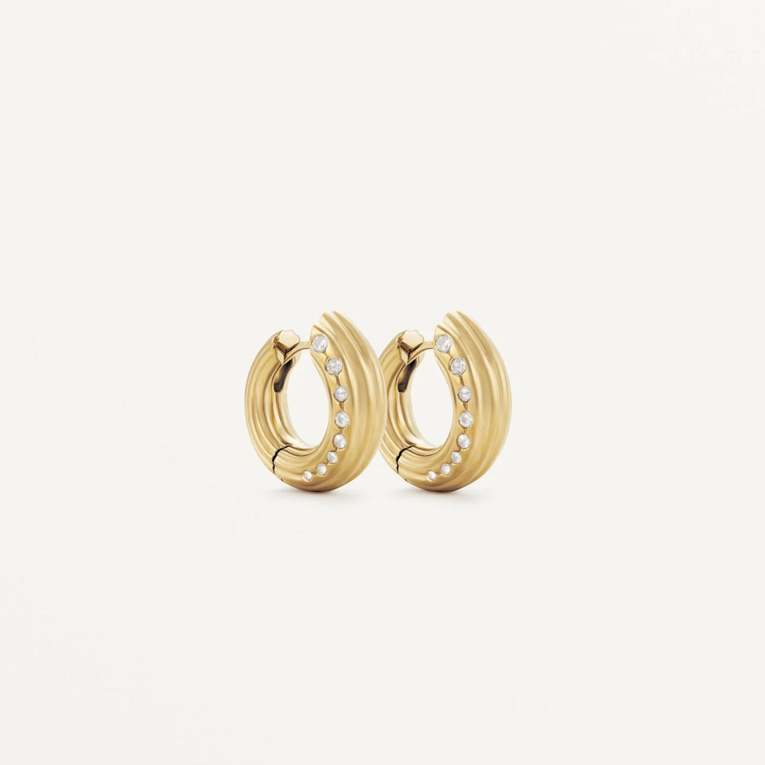 Small Non-Conformist Hoops – Pavé - Boutee