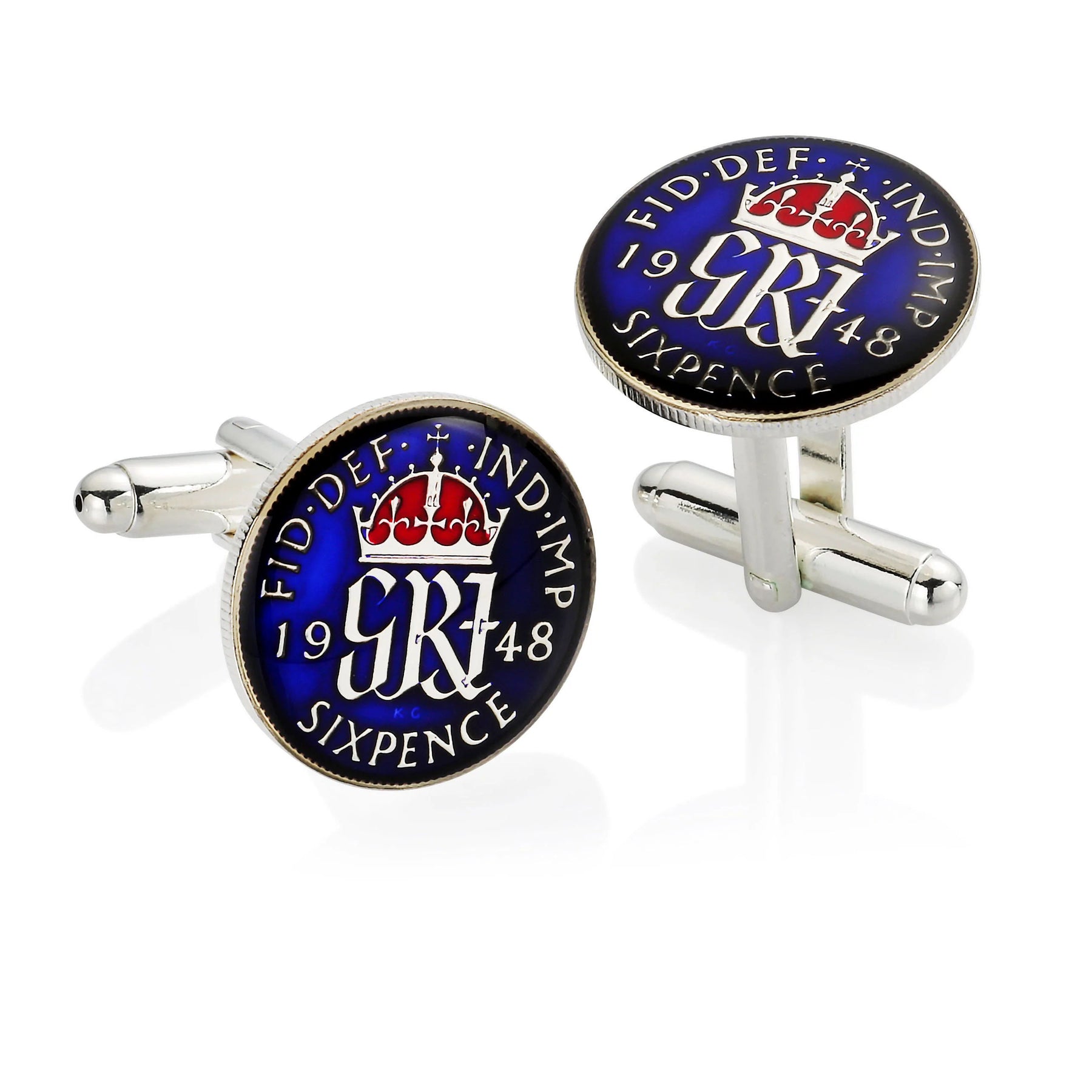 George VI Sixpence Cufflinks (1937-1952) - Boutee