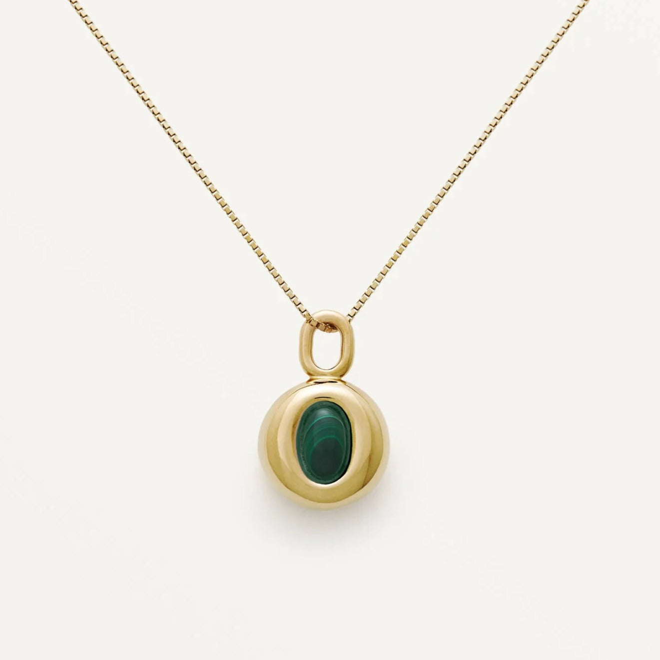 18 Albion Mews Necklace – Malachite & Gold Vermeil - Boutee