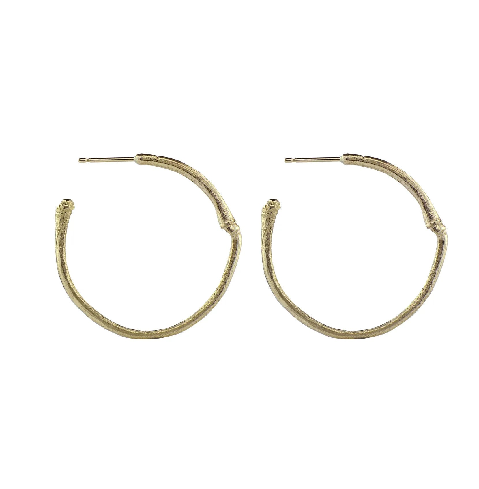 Bamboo Hoops in 9ct Gold - Boutee