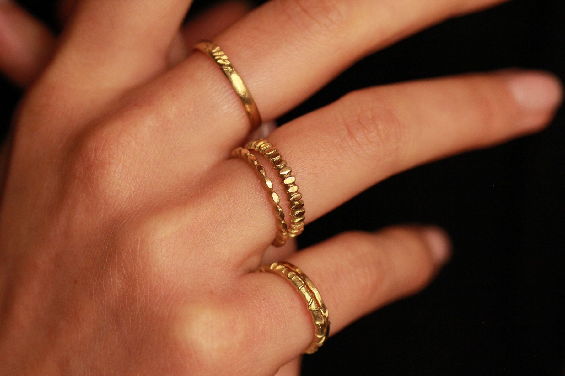 Seeds Band Ring - narrow - Boutee