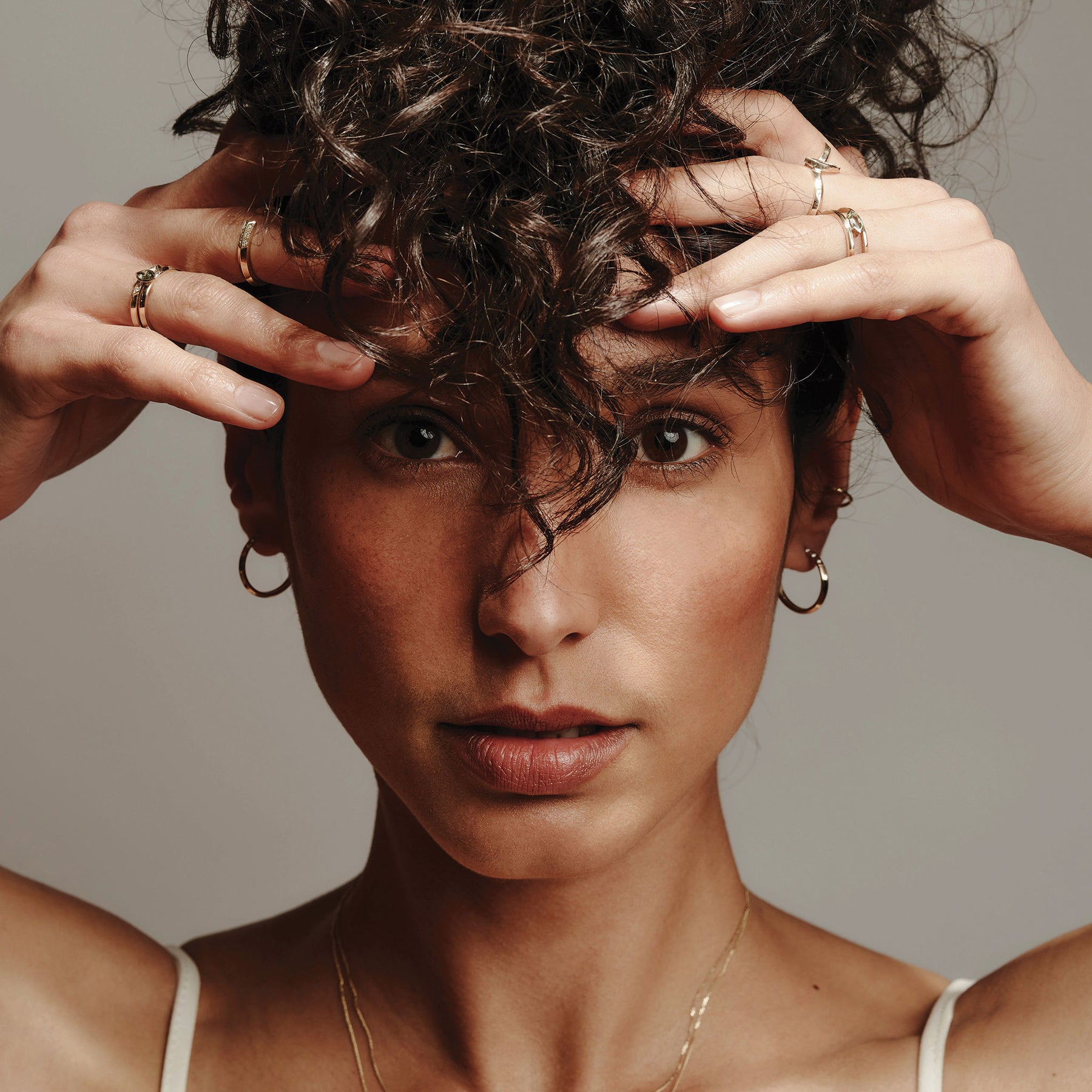 STAY 9ct Gold & Diamond Hoops - Boutee