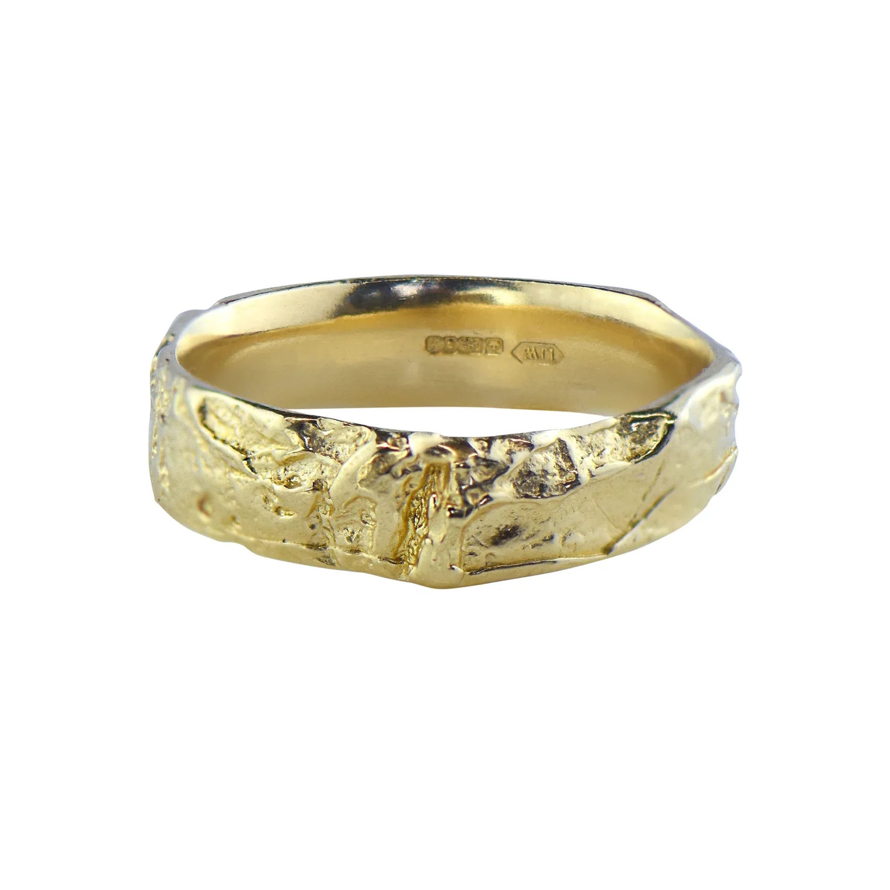 14ct Gold Subtle English Oak Band - Boutee