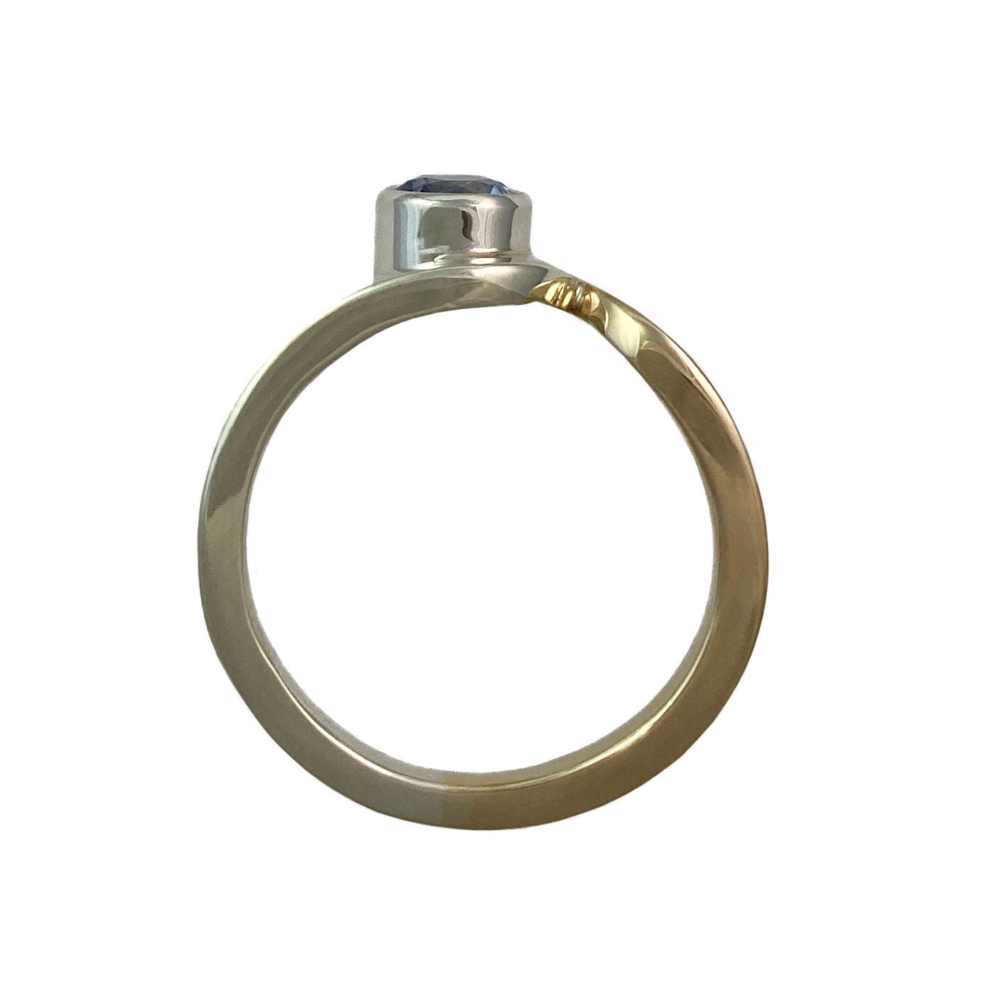 Eternal Wave Sapphire Two-Tone Ring - Boutee