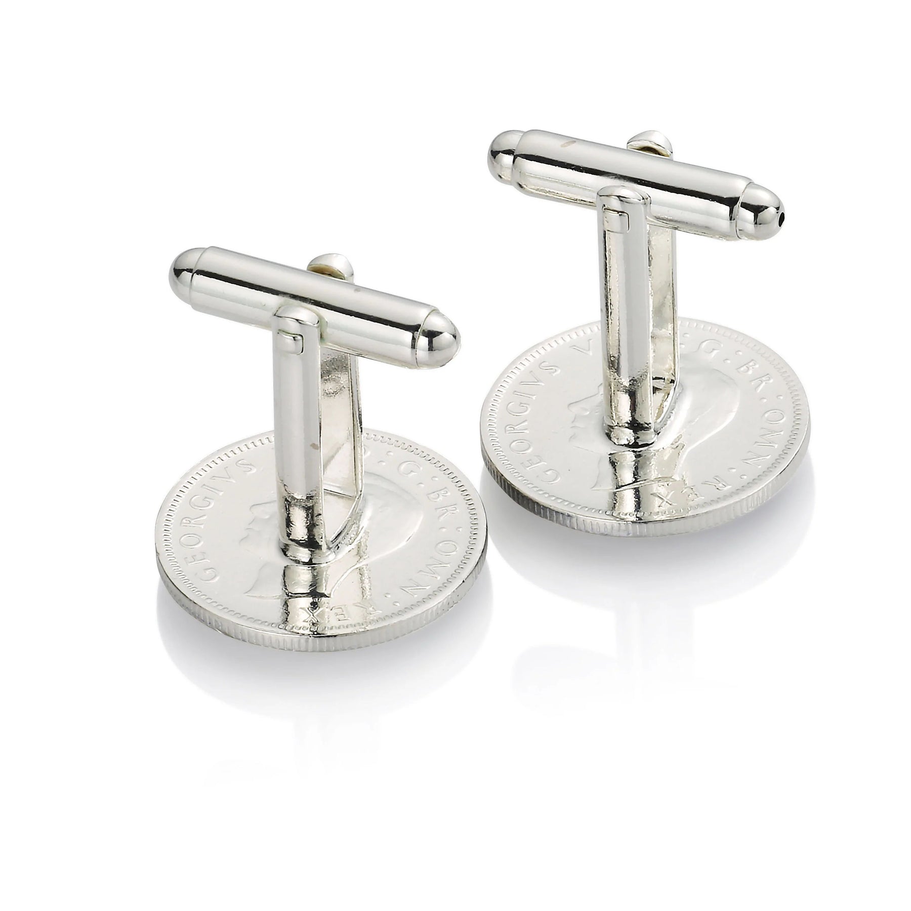 George VI Sixpence Cufflinks (1937-1952) - Boutee