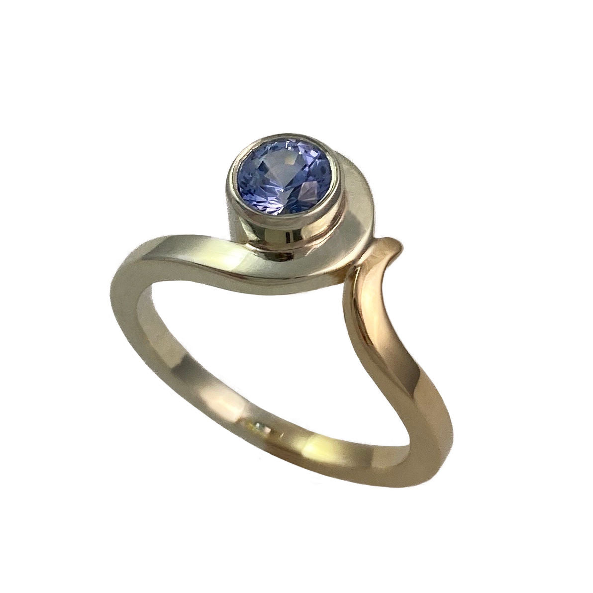Eternal Wave Sapphire Two-Tone Ring - Boutee