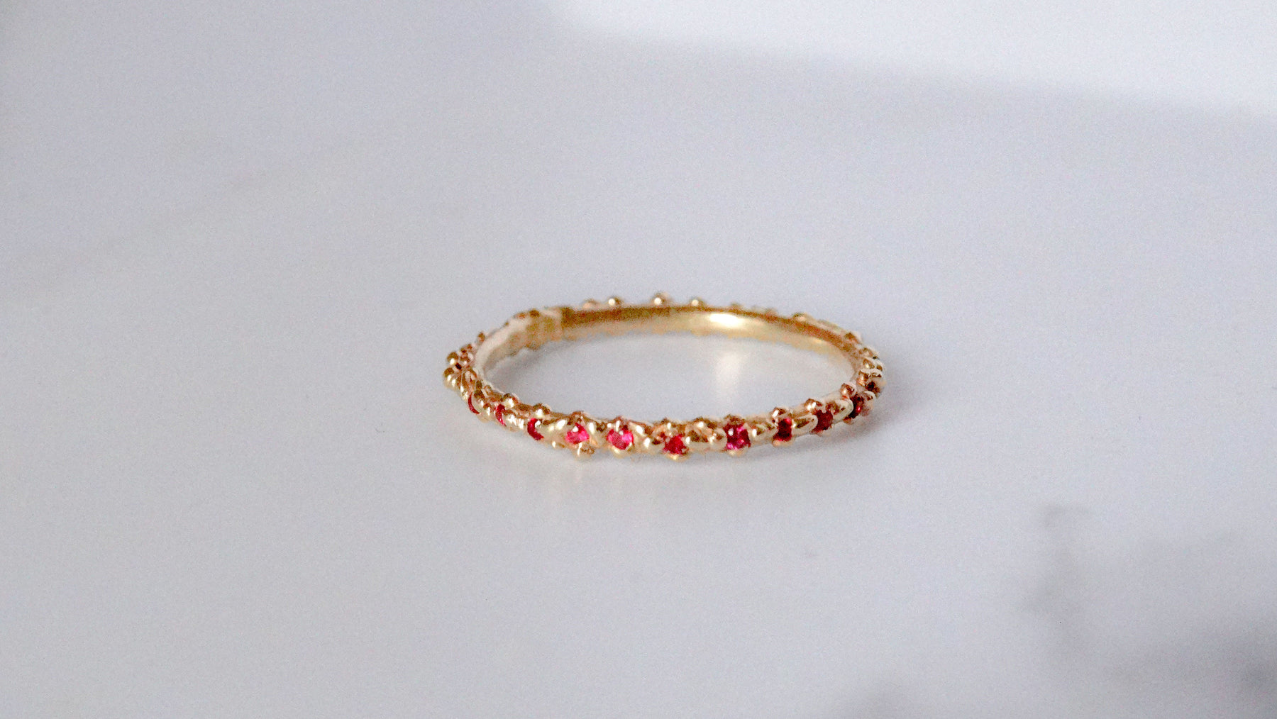 Diamond or Ruby 'Seeded' Eternity Ring - Boutee