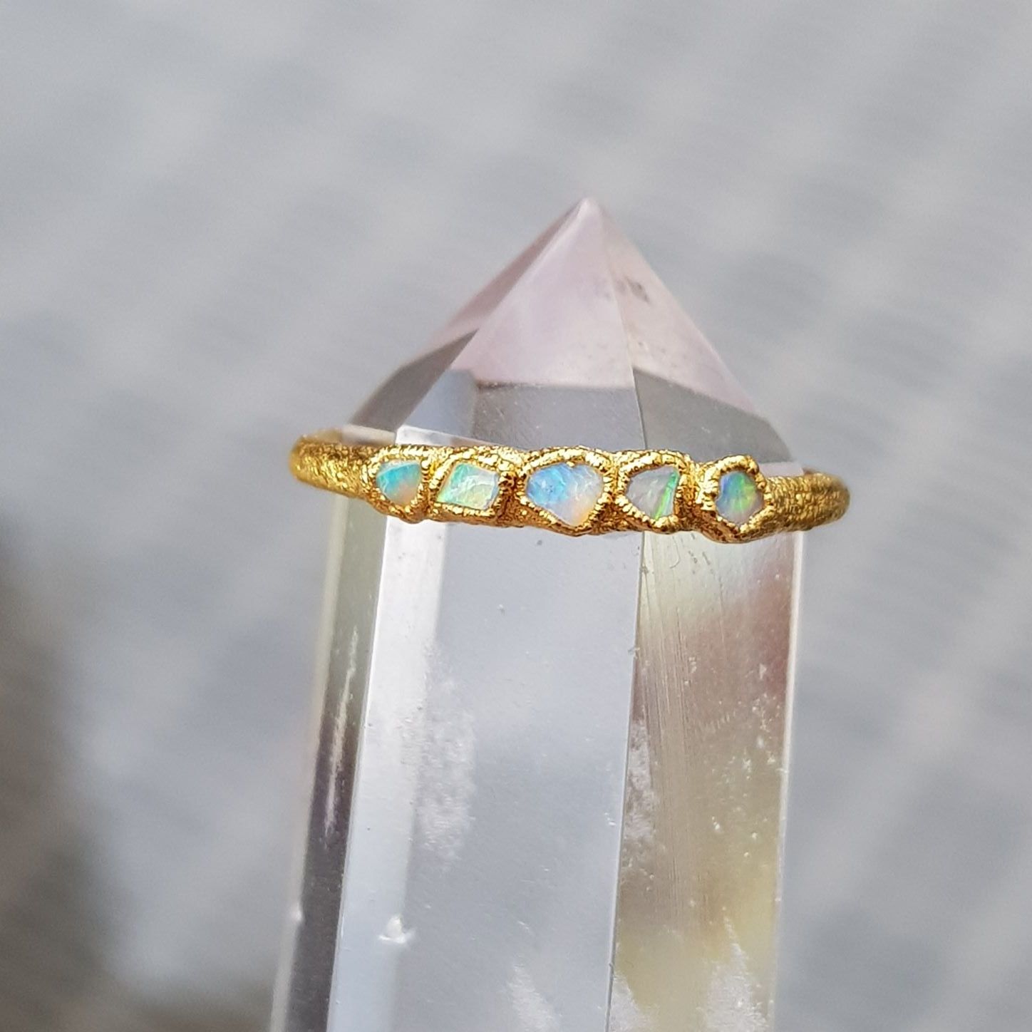Multi Raw Opal Ring - Boutee