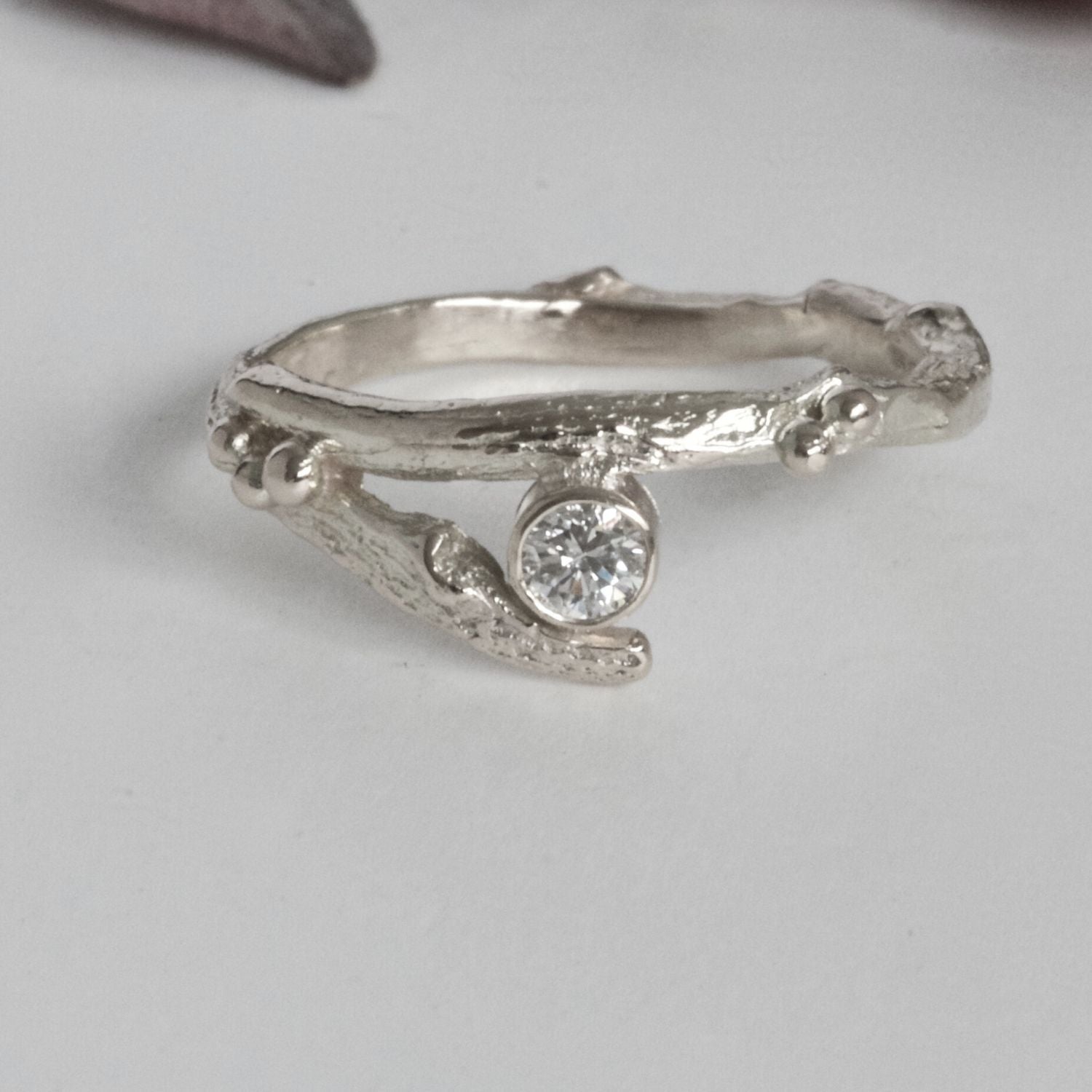 Woodland Elvish Engagement and Wedding Twig Rings - Boutee
