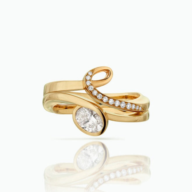 Tula Solitaire Ring & Itasca Loop Ring - Boutee