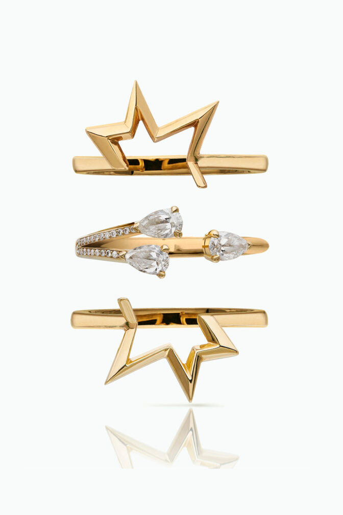 Forever Future Ring & Double Titanium Salute Ring - Boutee