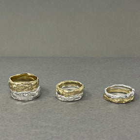 3mm Slim Molten Wedding Ring - Boutee