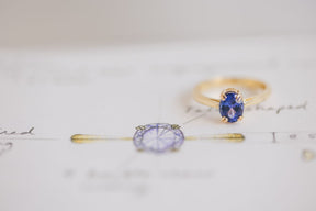 Oval Tanzanite Engagement Ring - Boutee