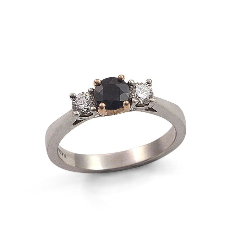 Midas-Platinum And Rose Gold Trilogy Ring - Boutee