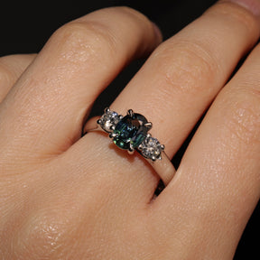 Sapphire & Diamond Trilogy Ring