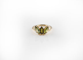 Tourmaline Trilogy 9ct Gold Ring - Boutee
