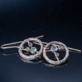 ATOMIUM EARRINGS 1 -  Spinel and Sapphires - Boutee