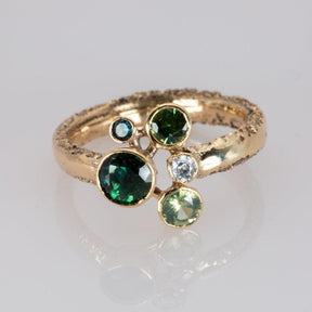 ATOMIUM RING 1 -  Sapphires and Diamond - Boutee