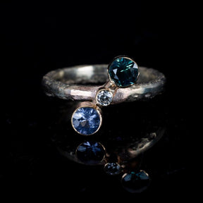 ATOMIUM RING 4 - Spinel, Sapphires and Diamond - Boutee