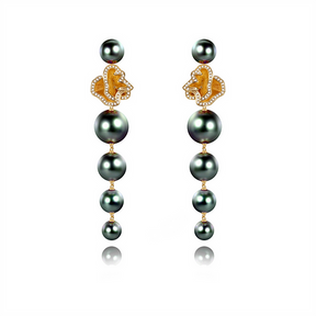 Quintessence String Pearl Earrings - Pearl Top - Boutee