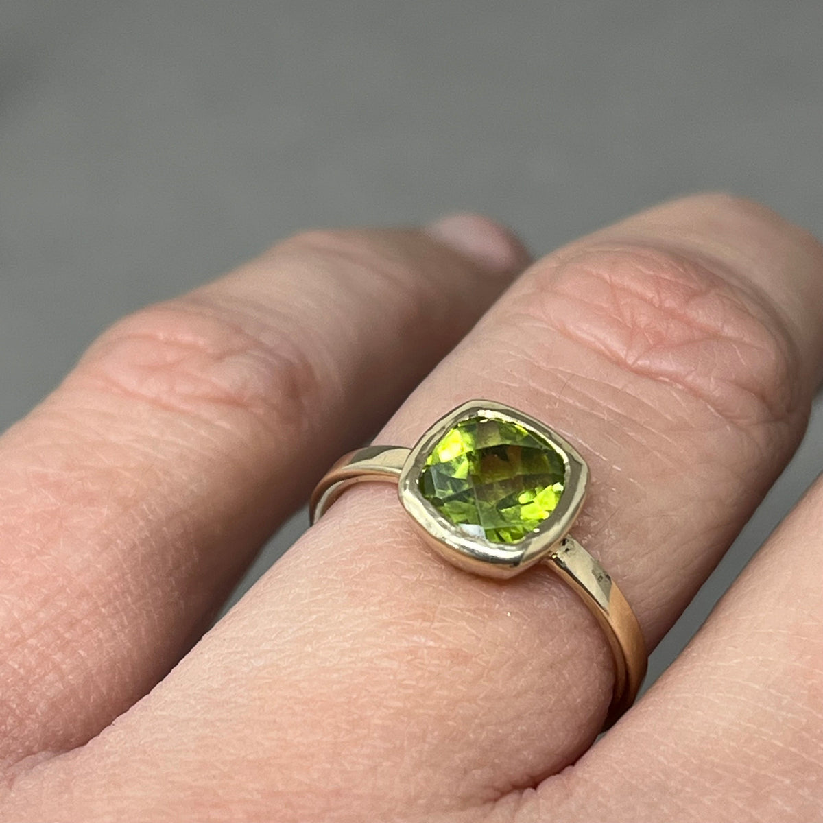 Gold Peridot Cocktail Ring - Boutee