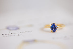 Oval Tanzanite Engagement Ring - Boutee
