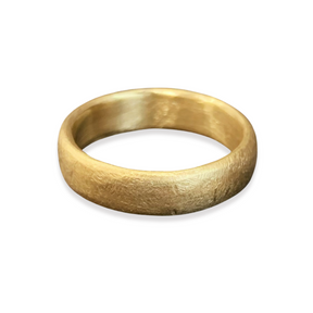5mm Soft D-shaped Textured Wedding Ring