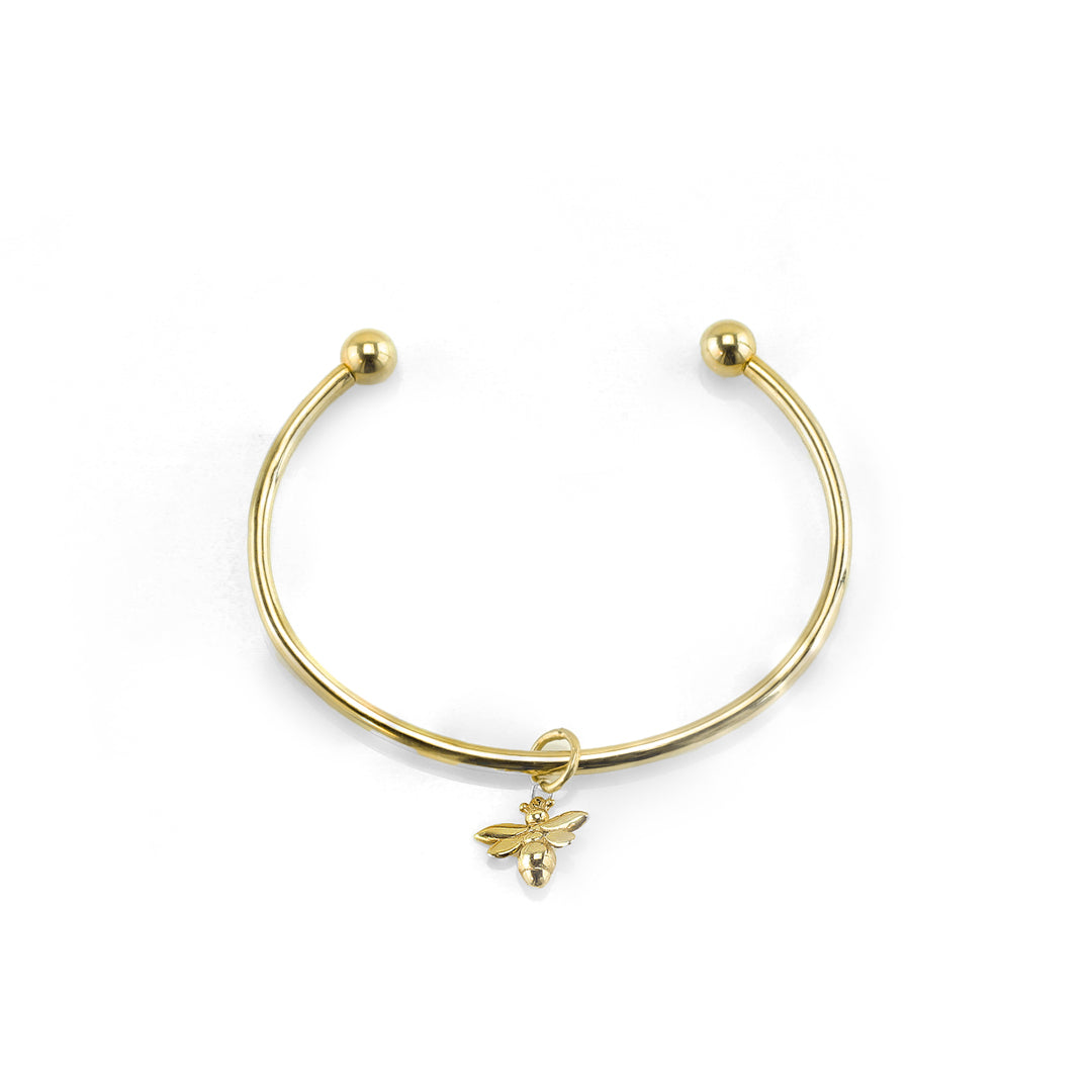Bee Alive: 18ct Yellow Gold Plated Bee Bangle