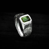 Chunky Tourmaline Signet Ring - Boutee