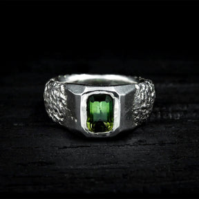 Chunky Tourmaline Signet Ring - Boutee