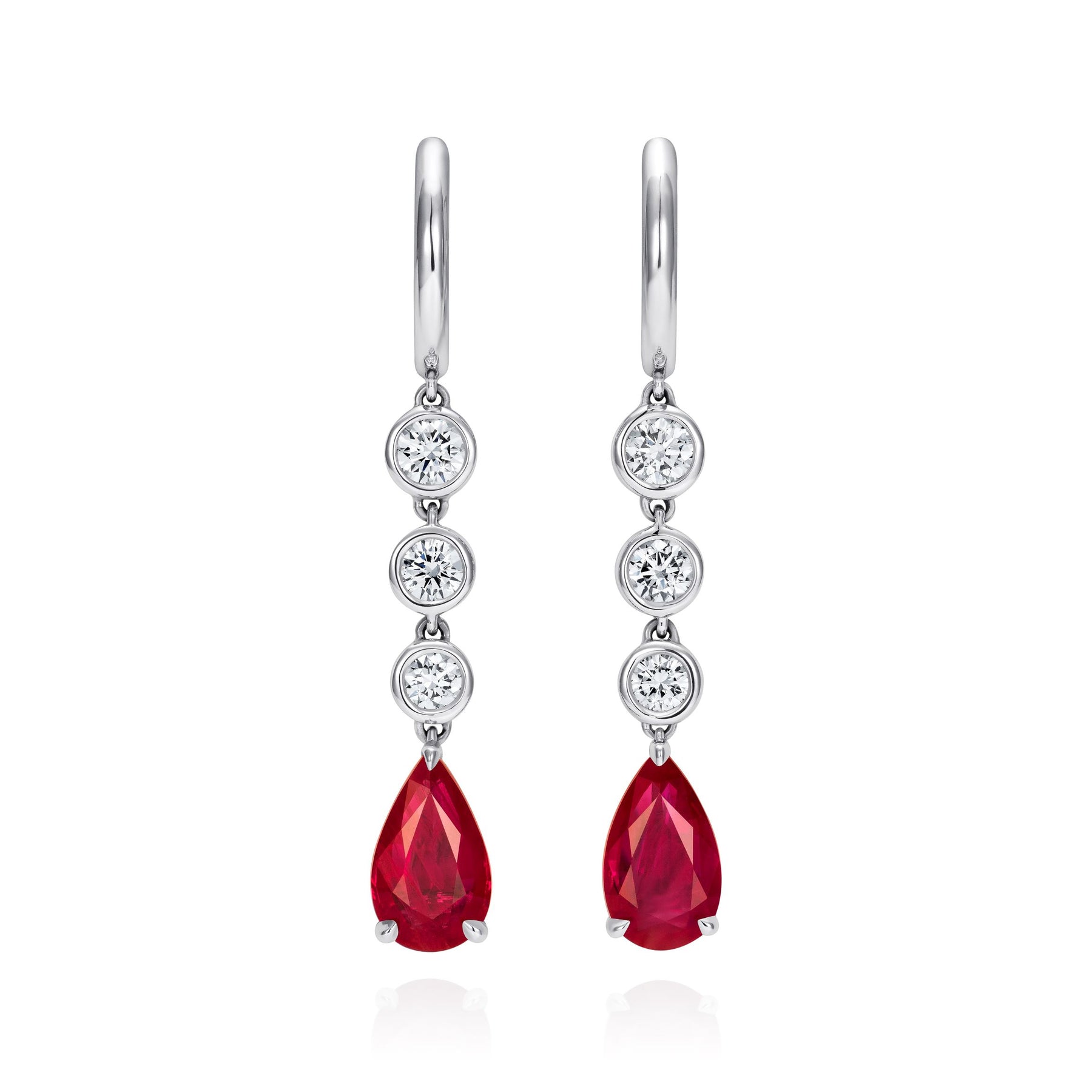 Ruby & Diamond Earrings - Boutee