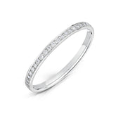1.5mm White Gold Full Eternity Ring - Grain Set