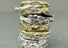 3mm Slim Molten Wedding Ring - Boutee