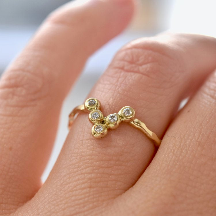 Diamond Tiara Ring in 18ct Yellow Gold - Boutee