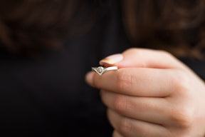 Diamond Wishbone Engagement Ring - Boutee