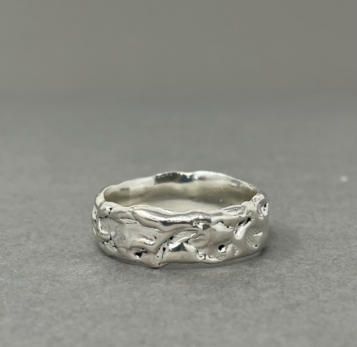 Wide Molten Wedding Ring - Boutee
