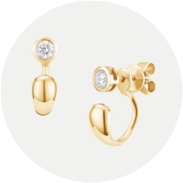 Pair of bespoke bridal earrings made by Kimjoux