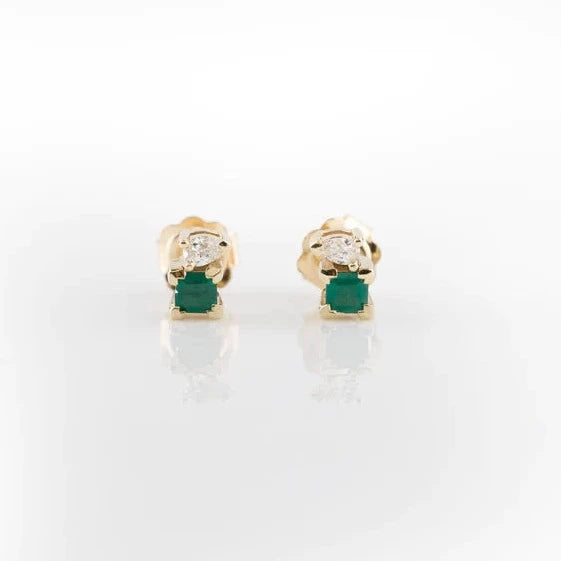 Emerald and Diamond Earrings - Boutee