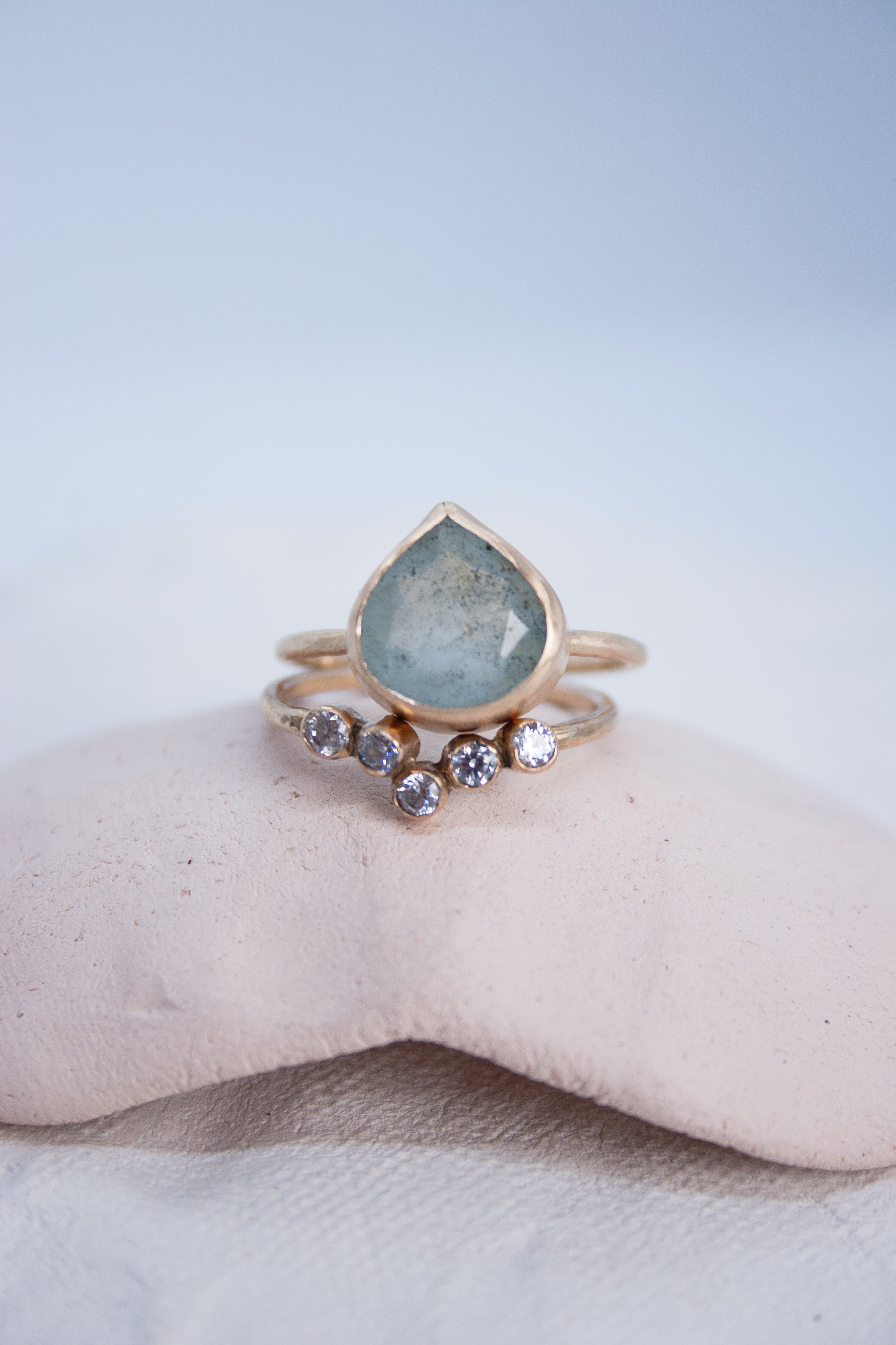 Bespoke diamond engagement ring by Tide & Trove