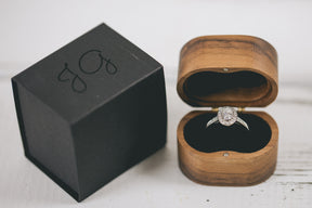 Oval Halo Moissanite Engagement Ring - Boutee