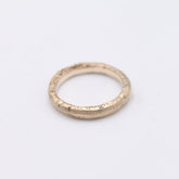 Uniquely Textured Thin Sandcast Ring - Boutee