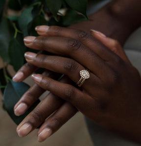 Marquise Diamond Halo Ring - Boutee