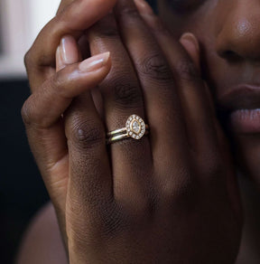 Marquise Diamond Halo Ring - Boutee