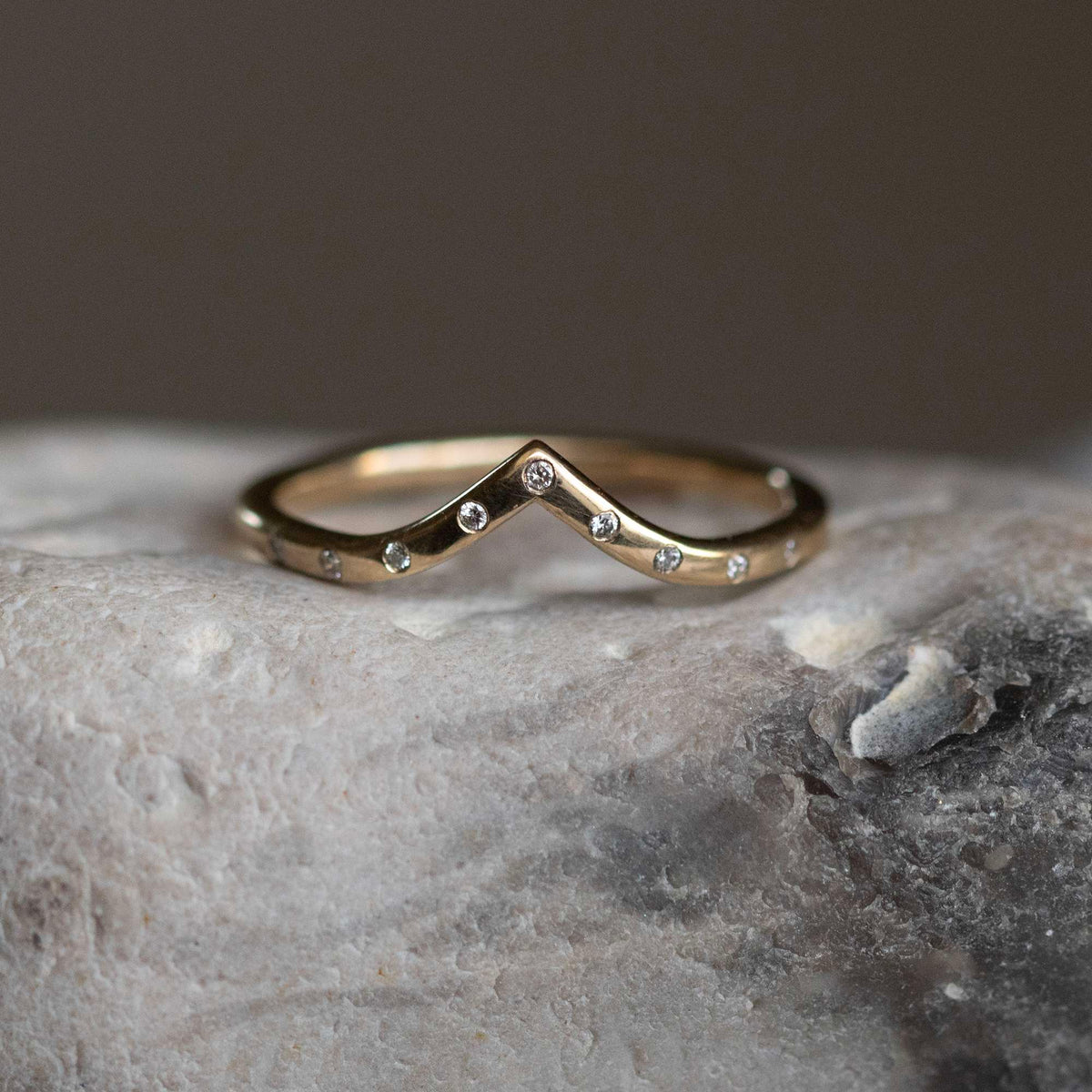 Slim Diamond Wishbone Ring - Boutee