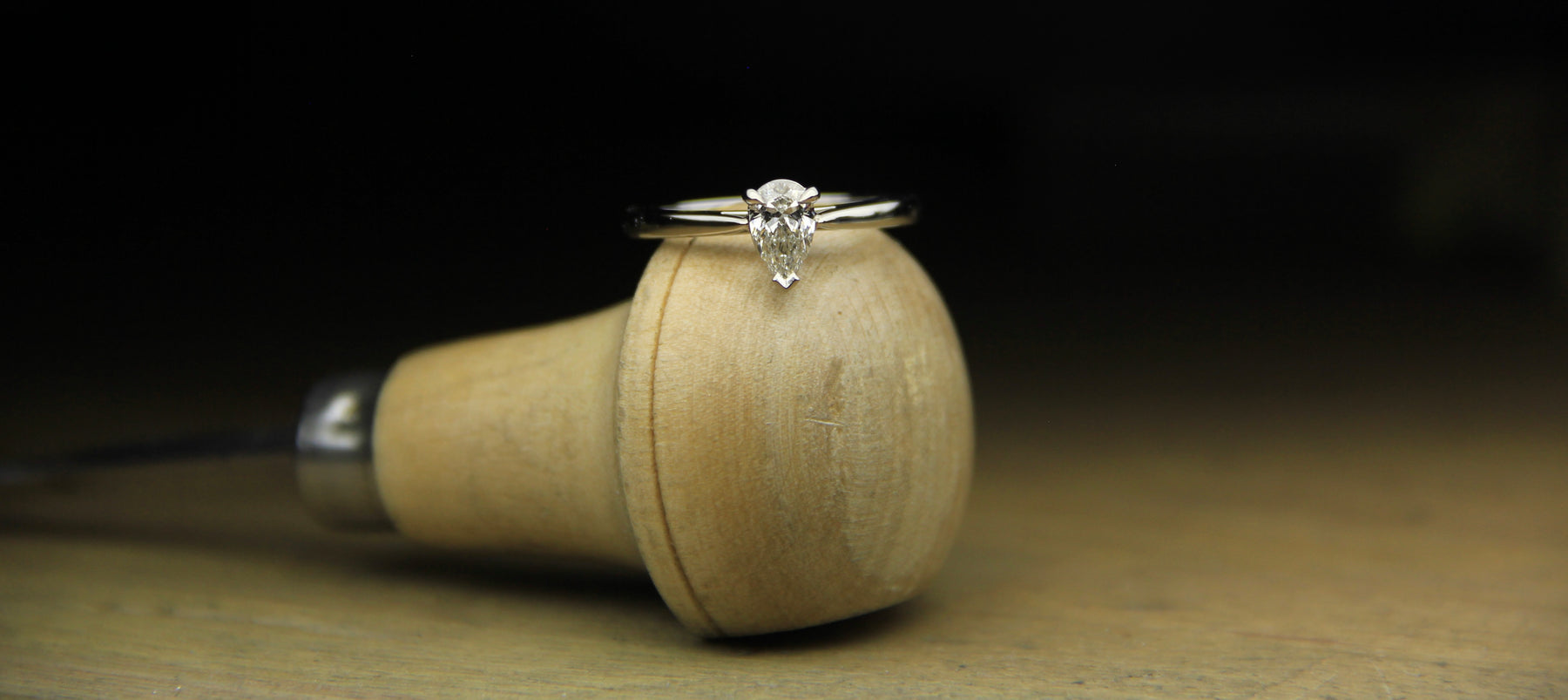 Pear Shaped Diamond Solitaire - Boutee
