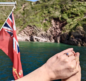 Sapphire Seas Engagement Ring - Boutee