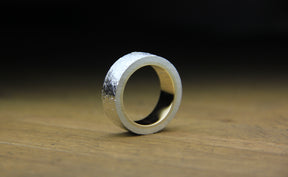 Silver & 9ct Yellow Heavy Weight Ring