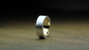 Silver & 9ct Yellow Heavy Weight Ring