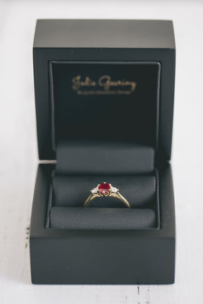 Ruby and Diamond Trilogy Ring - Boutee